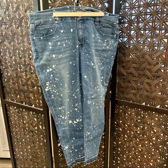 Melissa McCarthy Seven7 Denim - Melissa McCarthy Splatter Print Jeans